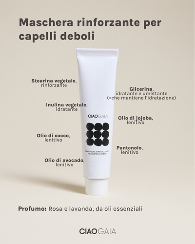 MASCHERA CON INGREDIENTI RINFORZANTI PER CAPELLI DEBOLI - Lavanda e Rosa